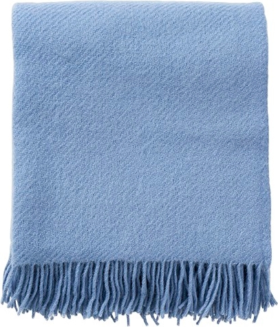 Klippan Uldplaid Bornholm Blue Bizzard 0008 - Plaider hos Magasin