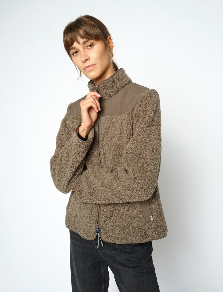 MOS MOSH Mmelisa Eli Teddy Jacket - Khaki green - XS