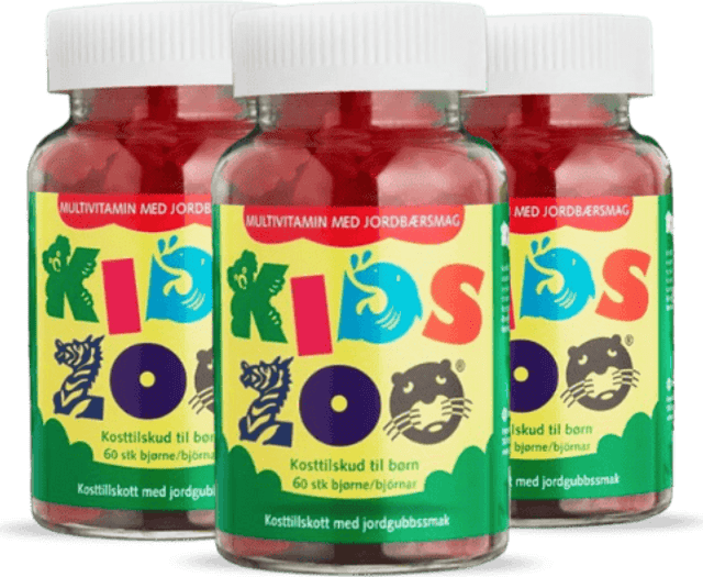 Kids Zoo Multivitamin Jordbærsmag 60 stk