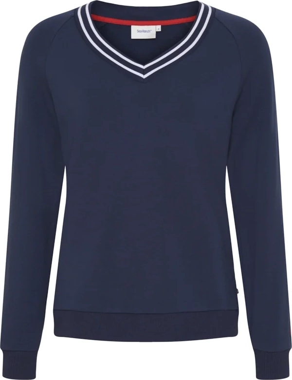 lin v-neck sweatshirt - sr navy