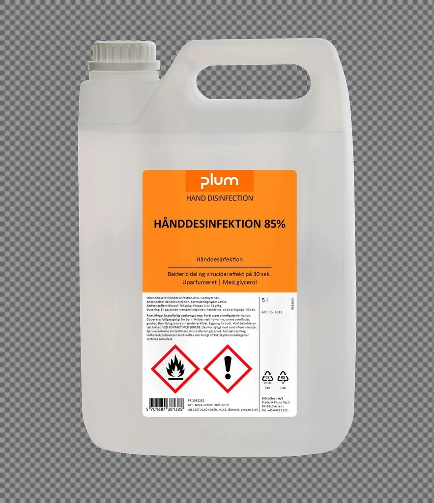 PLUM Hånddesinfektion 85% Gel 5 l dunk