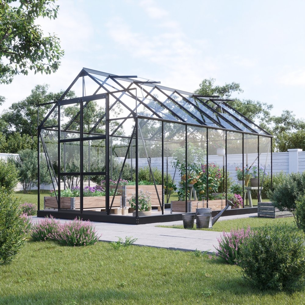 växthus neptunus - 11,2 m² + växthusbord