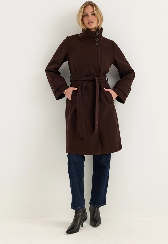Bubbleroom High Neck Midi Coat
