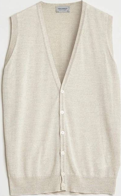 John Smedley Huntswood Slim Fit Waistcoat Grey Fleece