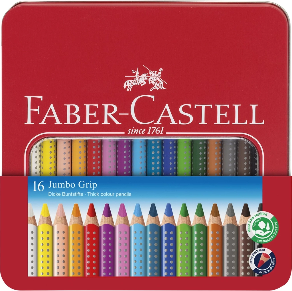 Faber-Castell Akvarel Jumbo Grib 16 Stk