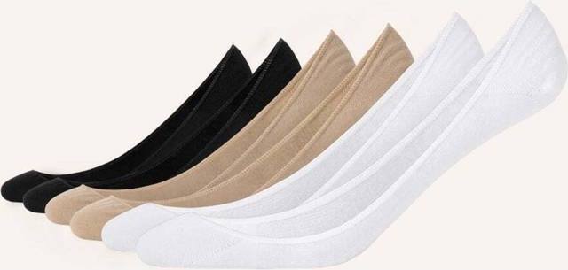 Snocks Bio Baumwolle Sneakersocken Unsichtbar - Schwarz/Weiß/Beige