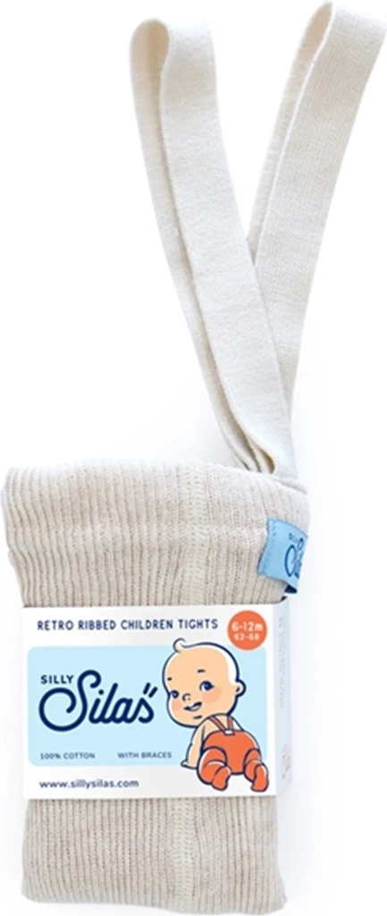 silly silas footed tights cream
