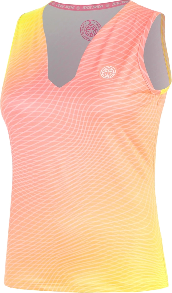 out of control v-neck tanktop damer-pink, neongul