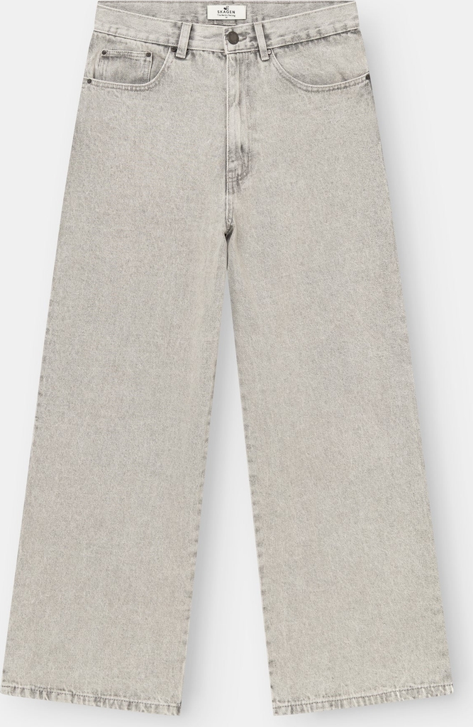 extra baggy denim jeans light grey