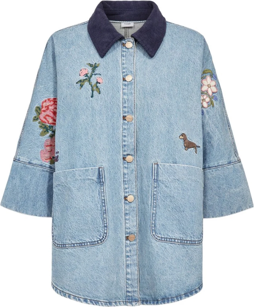 nümph skjorte - dema - medium blue denim