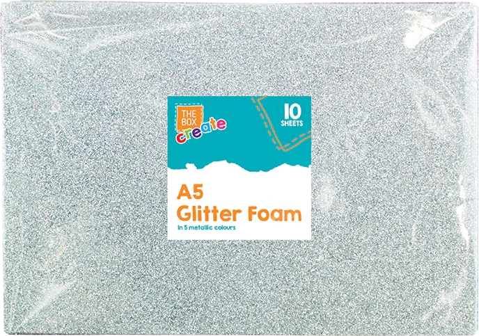 a5 glittered foam sheets - 10 pack