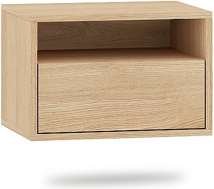 væghængt sengeskab 1 skuffe 1 niche nila wood