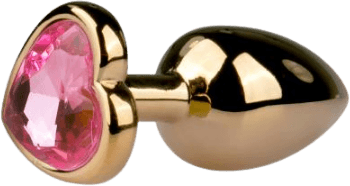 EasyToys Gold Metal Rosa Butt Plug - Medium