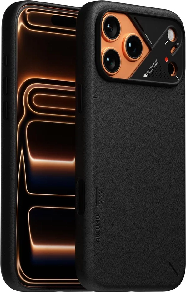 iPhone 17 Pro AULUMU Kunstlæder Mobilcover - MagSafe Kompatibel - Sort
