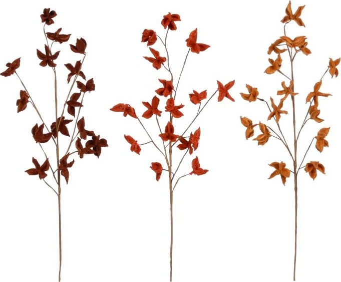 House of Seasons Efterårsgren Med Farvede Blade Brun Kegleformet Træ Kunstig plante