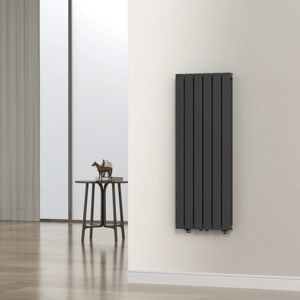 designradiator nore sort 120x45cm dobbeltlag 1140w [neu.haus]