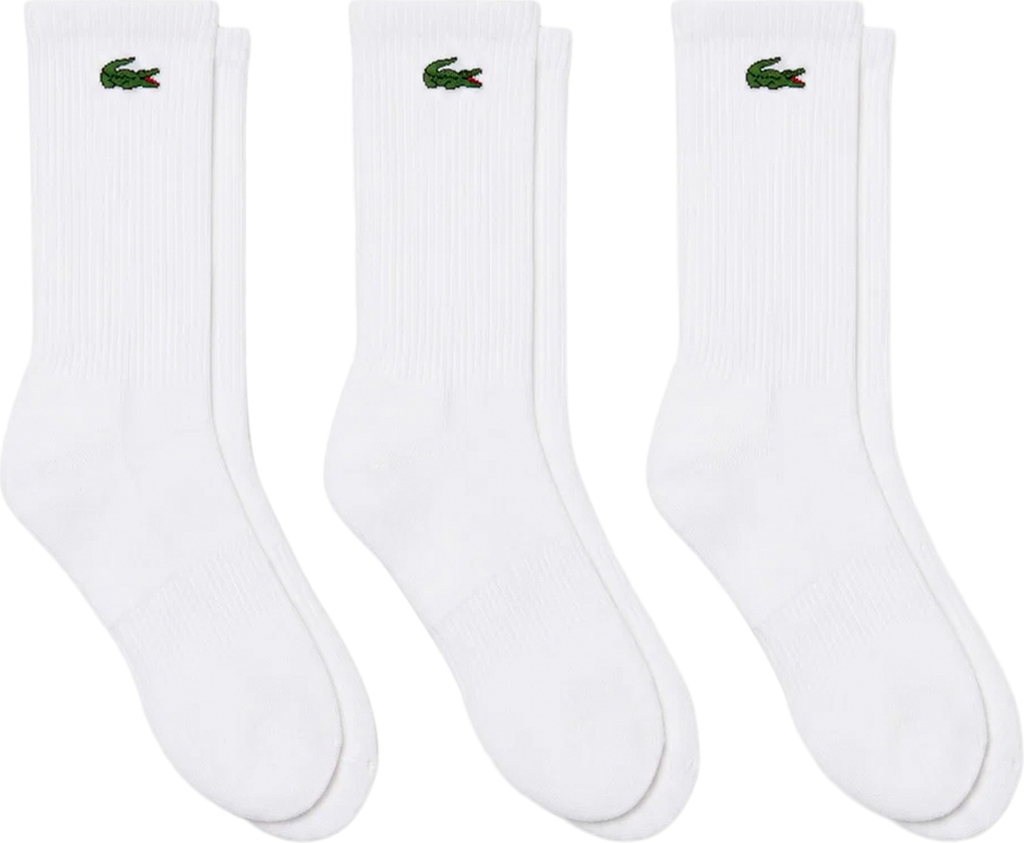 Lacoste Sport 3-Pack Crew Socks - Hvid