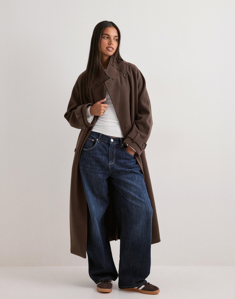 Nelly Warm Trench Coat - Brun