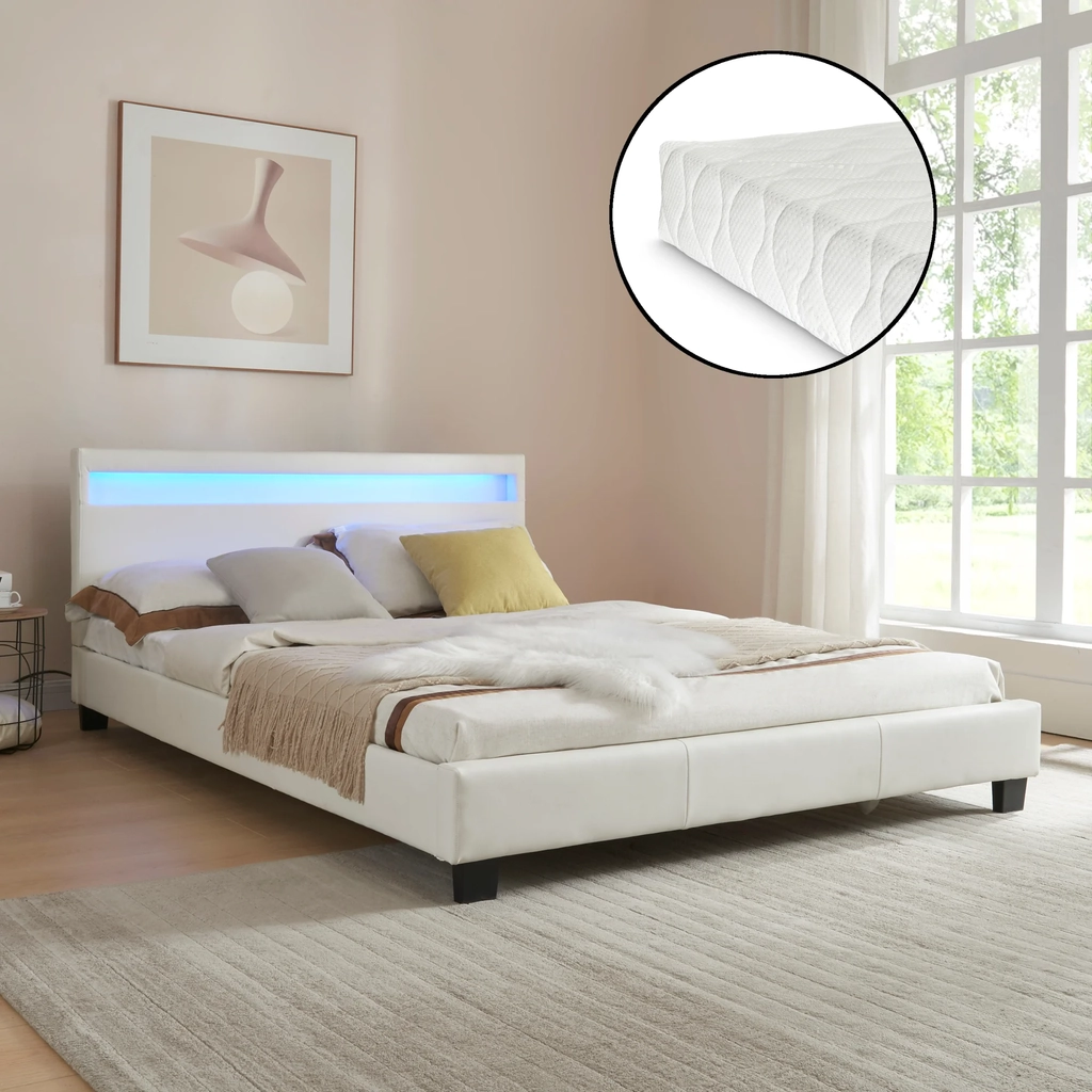 corium® dobbeltseng paris inkl. madras - i forskellige størrelser og farver