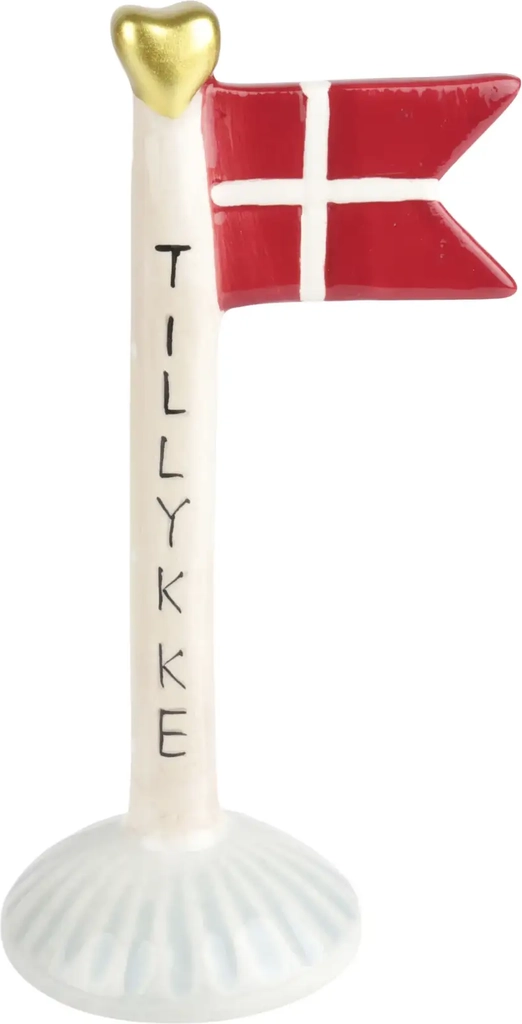 Speedtsberg Flag Prikker H 14 cm Keramik Multifarvet