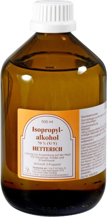 isopropylalkohol 70% v/v hetterich, 500 ml
