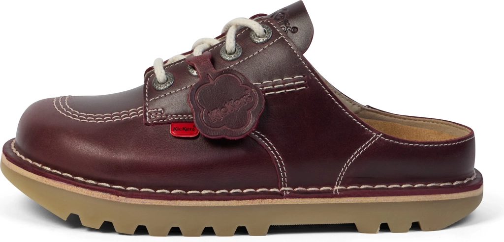adult unisex kick mule dark red