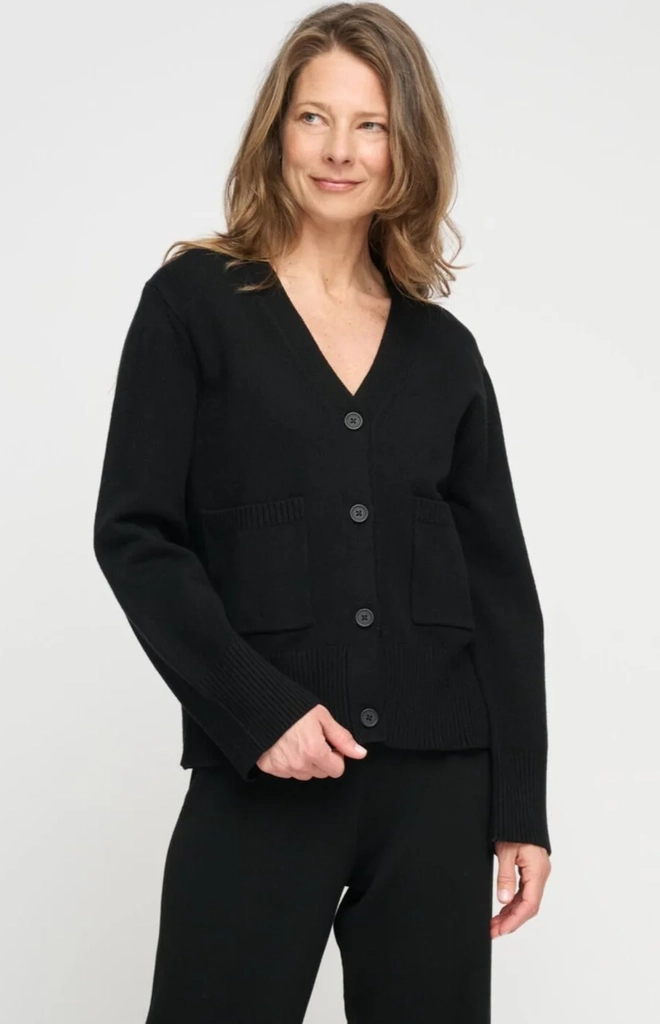 forrest strik cardigan - sort
