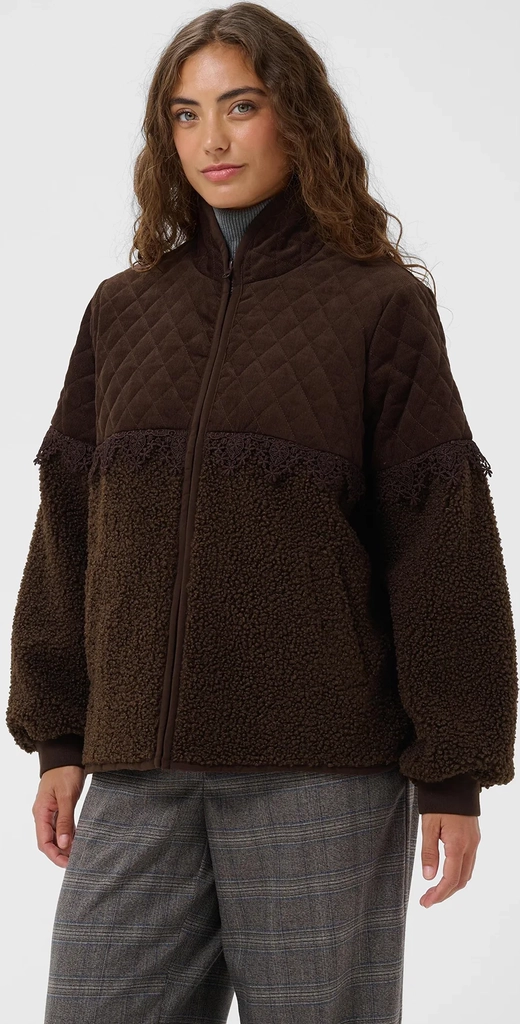 CULTURE Culenia Catina Teddy Jacket - Coffee Bean