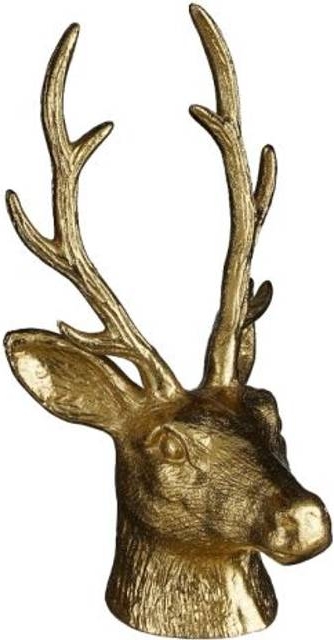 House of Seasons Guldfarvet Rådyr Med Højt Gevir Julepynt
