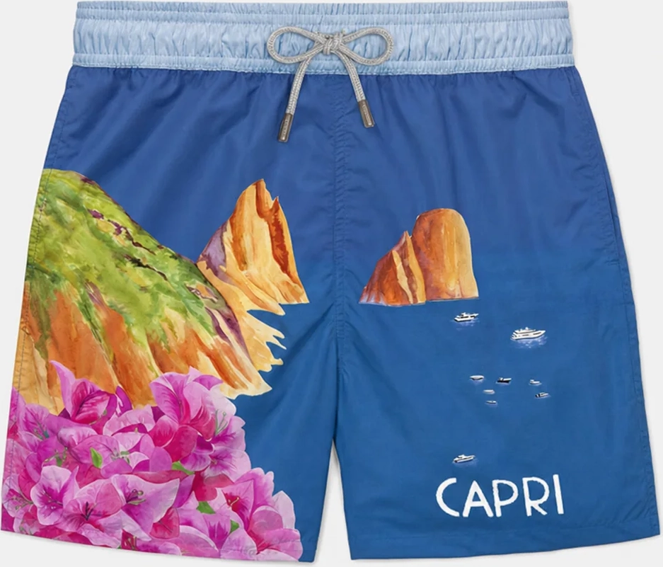 Man swim shorts with Capri print