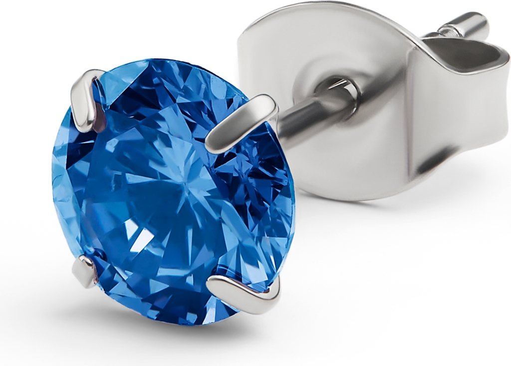 Fort Tempus Aura Titanium Blå Zirkonia Ørering