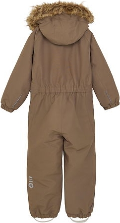 Color Kids Coverall With Fake Fur Fossil