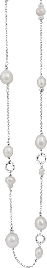 sølv collier antik ox perle