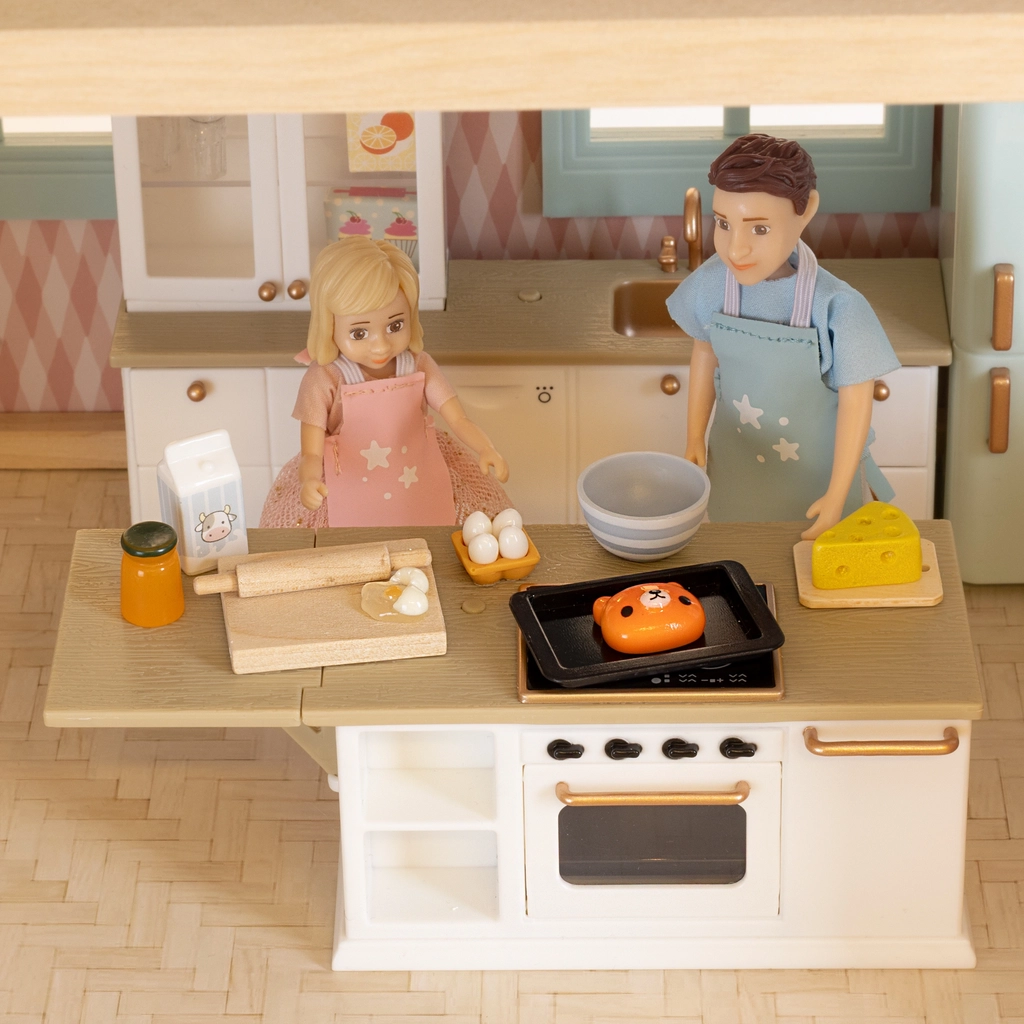 lundby dukkehusmøbler køkkenø med ovn & komfur