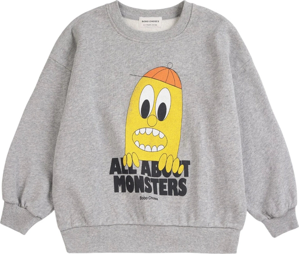 Bobo Choses Bigtooth Lemon Sweatshirt - Grey