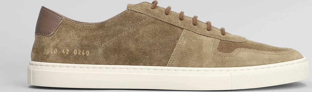 bball slim sneakers in taupe suede