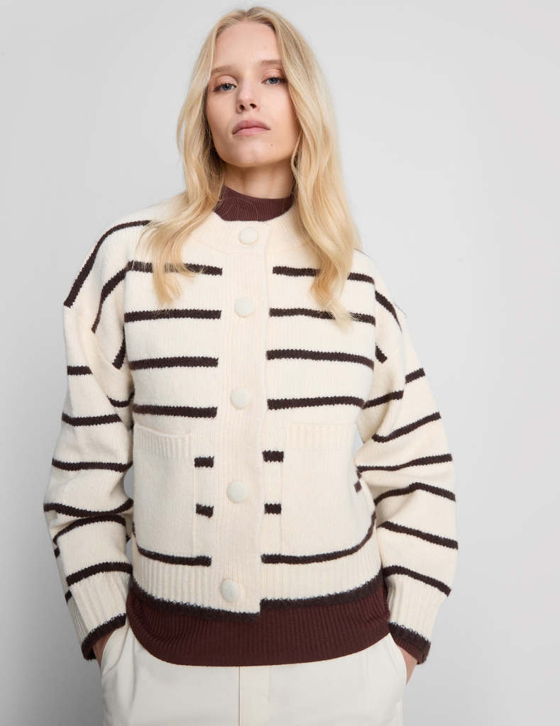gestrickter bomber-cardigan