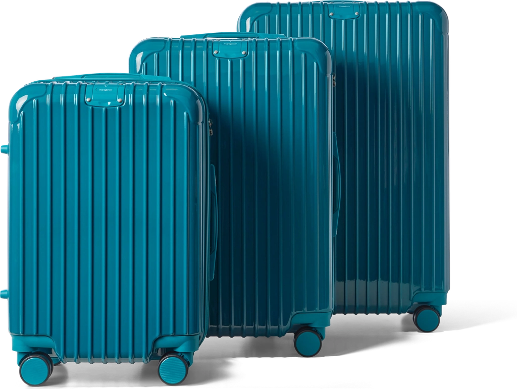 3-piece luggage set, light blue | s / m / l