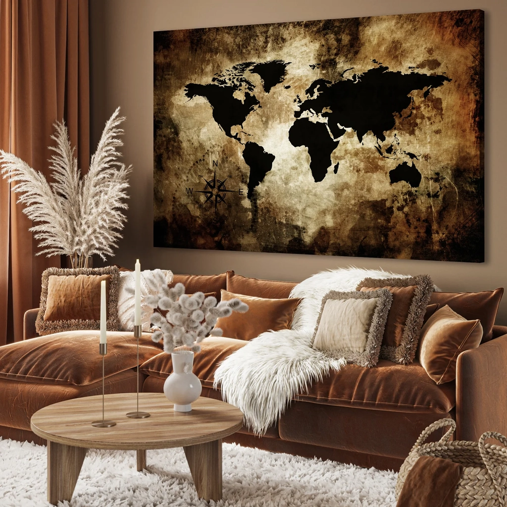 lærredsprint - the world map