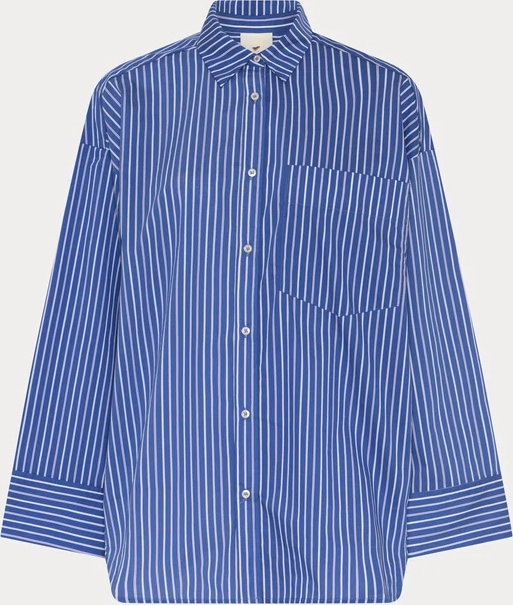 hmmekia skjorte - mixed blue stripe
