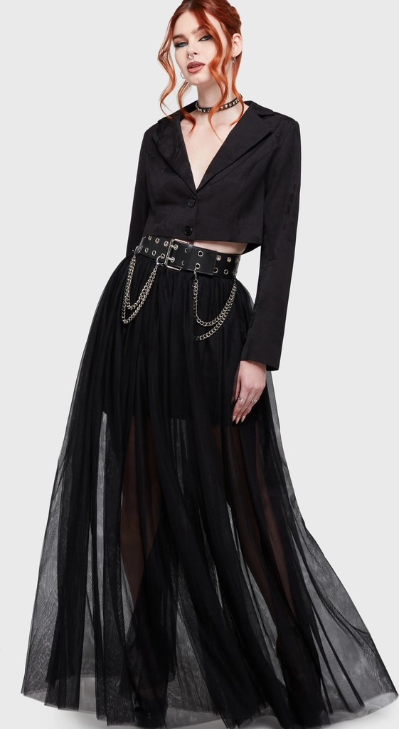 shade empress maxi skirt [black]