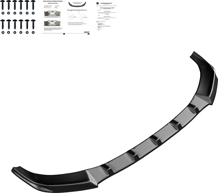 oneway, frontspoiler, glansfuld sort, passer til audi a7 s-line/s7 c7 facelift 2014-2017, version 2