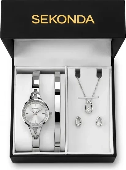 Sekonda Gift Set 49076 Analog Quartz Safirglas - Dame