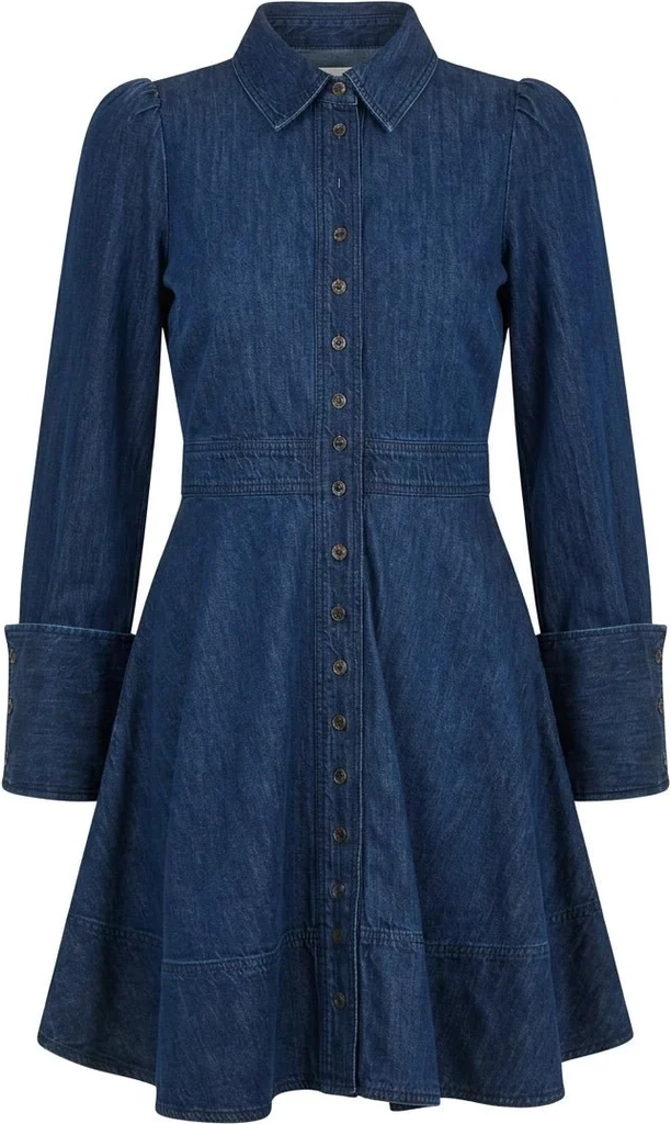 denim mini dress denim blue