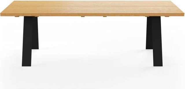Naver Collection GM3200-21 Plankebord Olieret Eg Sort Stål Spisebord
