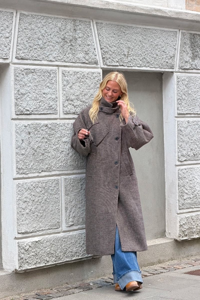 ichi - jakke - ih gaziva ja - chocolate brown melange (levering start oktober)