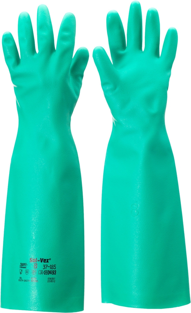 ansell alphatec® sol-vex® 37-185 kemikaliebeskyttelseshandsker, grøn