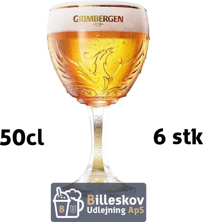 grimbergen ølglas 50 cl. - 6 stk.