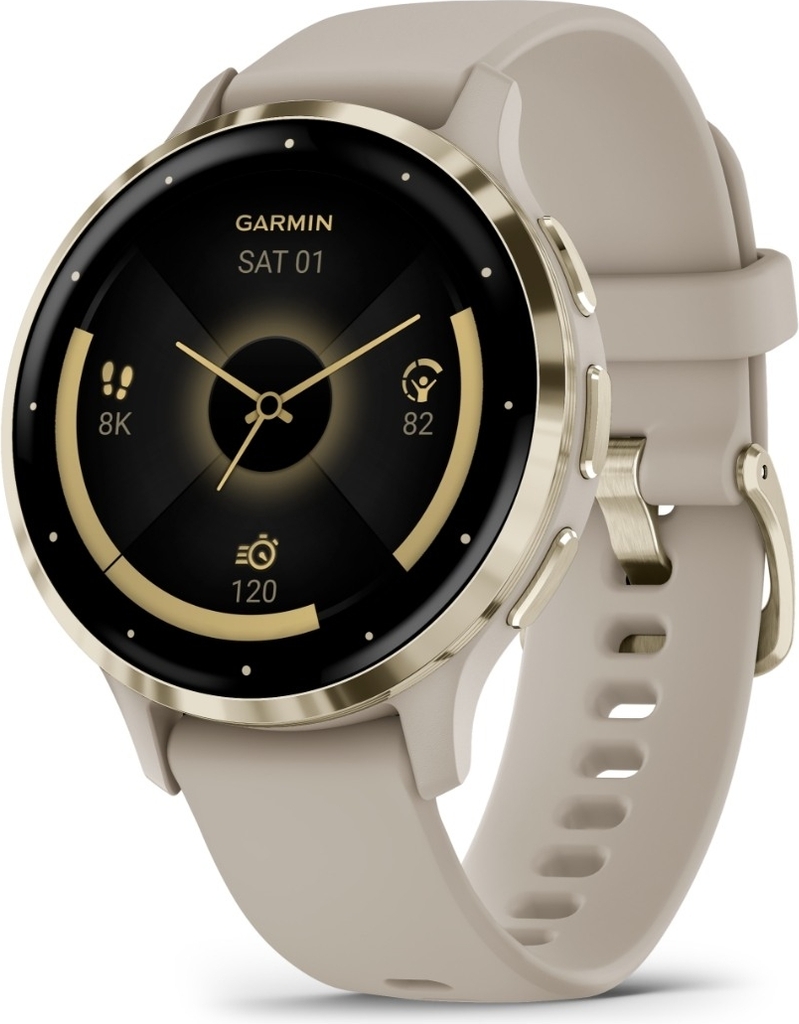garmin venu 3s smartklocka french gray/soft gold