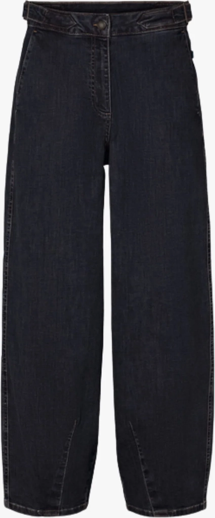 freya tapered loose - short length - night blue denim
